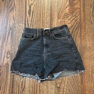 BDG Washed Black A Line Denim shorts